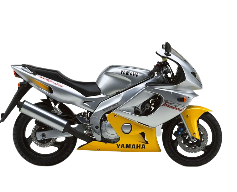 Yamaha Yzf 600 R Thundercat 1996 1997 Srebrny Zloty bike vinyl juula motocolors