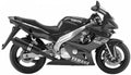 Yamaha Yzf 600 R Thundercat 2001 Czarny motorcycle decals nalepky juula motocolors