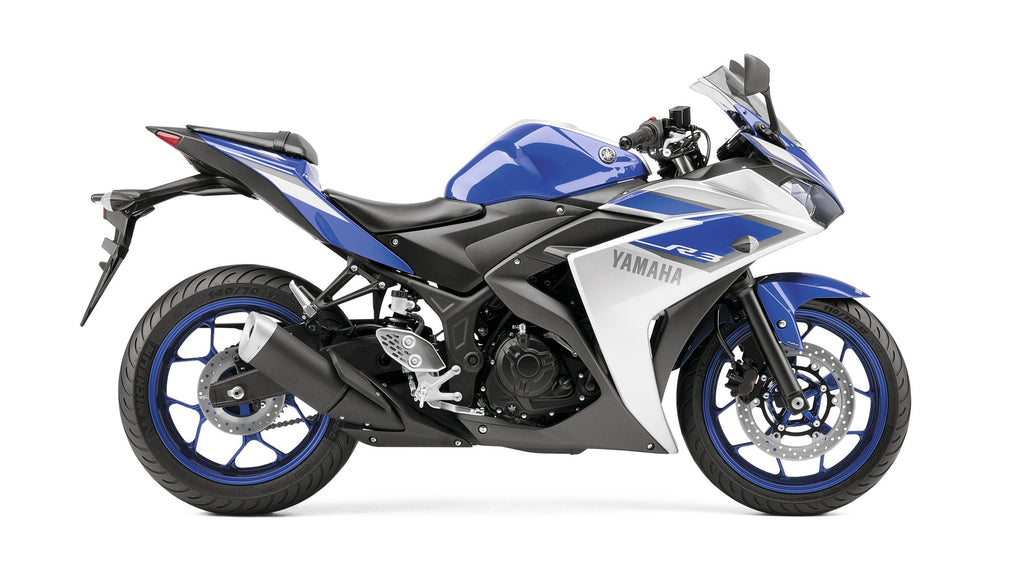 Yamaha Yzf R3 2015 Niebieski replica decals grafiche fuel tank juula motocolors