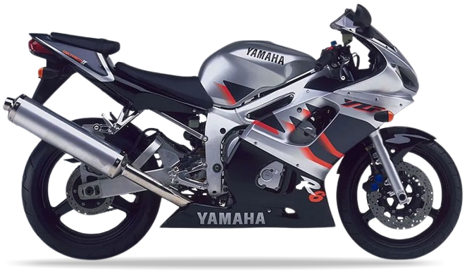 Yamaha Yzf R6 1999 Srebrny Rj03 stickers decals aufkleber oem replica juula motocolors