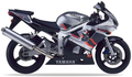 Yamaha Yzf R6 1999 Srebrny Rj03 stickers decals aufkleber oem replica juula motocolors