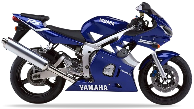 Yamaha Yzf R6 2000 Niebieski C Rj03 stickers decals autocollants restoration kit juula motocolors