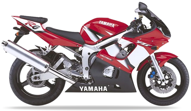 Yamaha Yzf R6 2002 Czerwony Rj03 motorcycle stickers set adesivi fairings juula motocolors