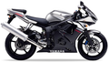 Yamaha Yzf R6 2003 Srebrny 3 Rj05 oem replica stickers decals grafiche juula motocolors