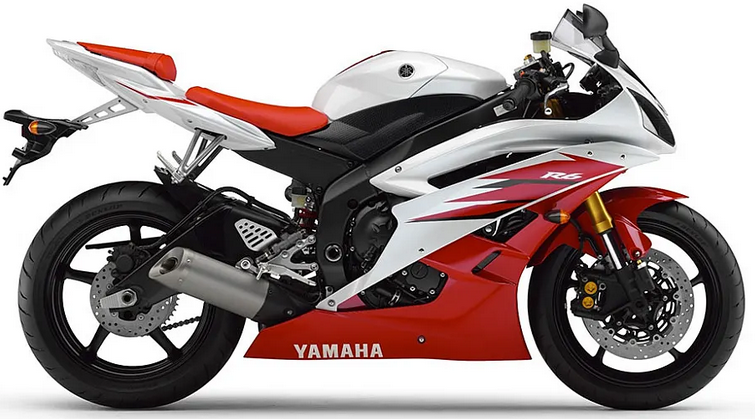 Yamaha Yzf R6 2006 Biały Czerwony Rj11 motorbike stickers autocollants custom kit juula motocolors