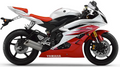 Yamaha Yzf R6 2006 Biały Czerwony Rj11 motorbike stickers autocollants custom kit juula motocolors