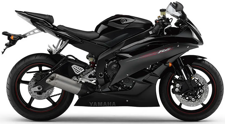 Yamaha Yzf R6 2006 Czarny Mat Rj11 replica decals grafiche fuel tank juula motocolors