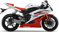 Yamaha Yzf R6 2007 Biały Czerwony Rj11 bike stickers set grafiche adesivi custom juula motocolors
