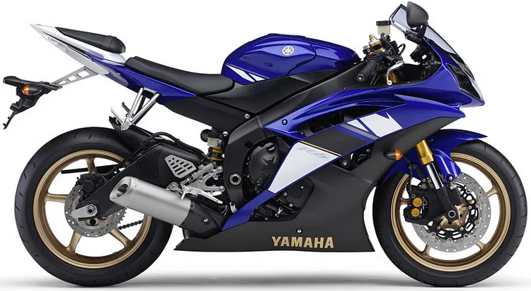 Yamaha Yzf R6 2008 Niebieski Złoty Rj15 motorbike decals pegatinas bodywork juula motocolors