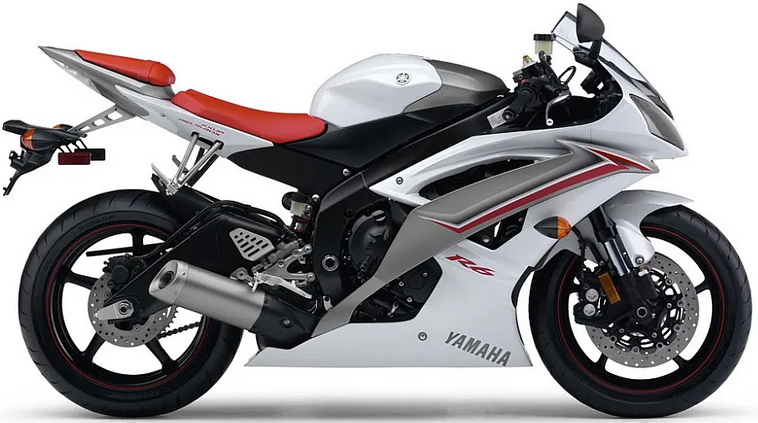 Yamaha Yzf R6 2009 Biały Szary Rj15 oem replica stickers decals grafiche juula motocolors