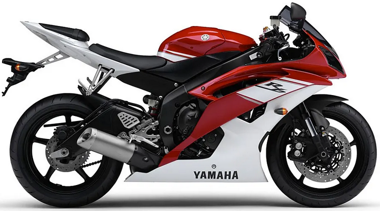 Yamaha Yzf R6 2009 Czerwony Biały Rj15 custom decals autocollants fuel tank juula motocolors