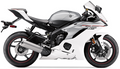 Yamaha Yzf R6 2018 Biały 2 Rj27 stickers decals aufkleber oem replica juula motocolors