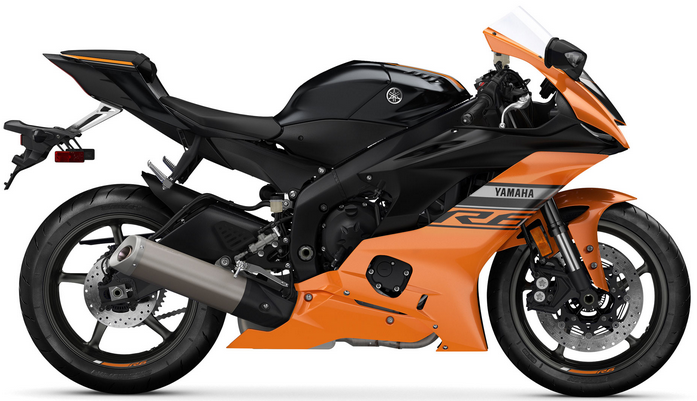 Yamaha Yzf R6 2020 Pomarańczowy Rj27 bike stickers set grafiche adesivi custom juula motocolors