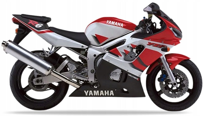 NAKLEJKI NA MOTOCYKL JUULA DO YAMAHA YZF R6 2000 BIAŁY CZERWONY RJ03