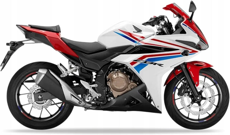 Naklejki na motocykl Honda Cbr 500 R 2016-2017 Biały Czerwony Nh196 - Juula