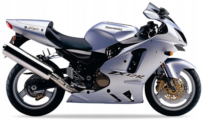 NAKLEJKI NA MOTOCYKL JUULA DO KAWASAKI ZX 12R 2002-2003 SREBRNY 473