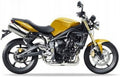 NAKLEJKI NA MOTOCYKL JUULA DO TRIUMPH STREET TRIPLE 675 2011 PRZYPALONY ŻÓŁTY
