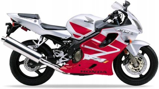 Naklejki na motocykl Honda Cbr 600 F4 2001-2006 Srebrny Nh146B Czerwony - Juula