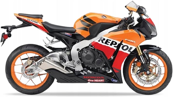 Naklejki na motocykl Honda Cbr 1000 Rr 2013 Usa Repsol Pomarańczowy Yr250Ha - Juula