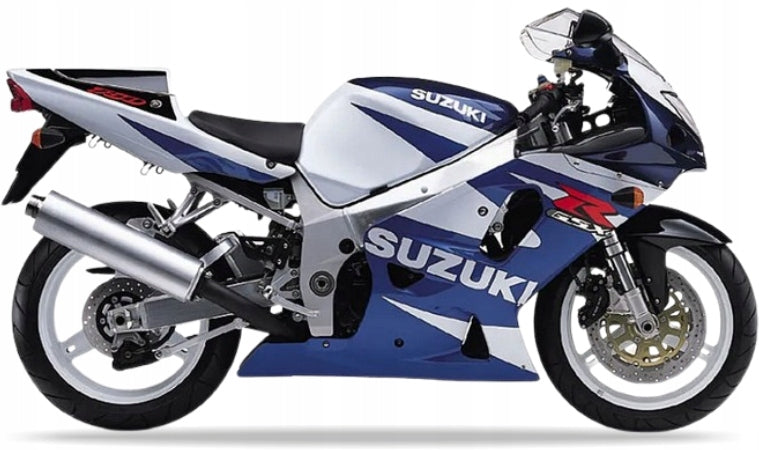 NAKLEJKI NA MOTOCYKL JUULA DO SUZUKI GSXR 750 2001 NIEBIESKI 1LF BIAŁY OJW