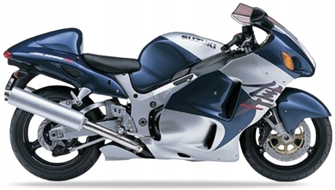 NAKLEJKI NA MOTOCYKL JUULA DO SUZUKI GSX 1300 R HAYABUSA 2002 CN5 NIEBIESKI 1LF SREBRNY