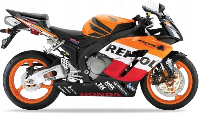 Naklejki na motocykl Honda Cbr 1000 Rr 2005 Repsol Usa Pomarańczowy Niebieski - Juula
