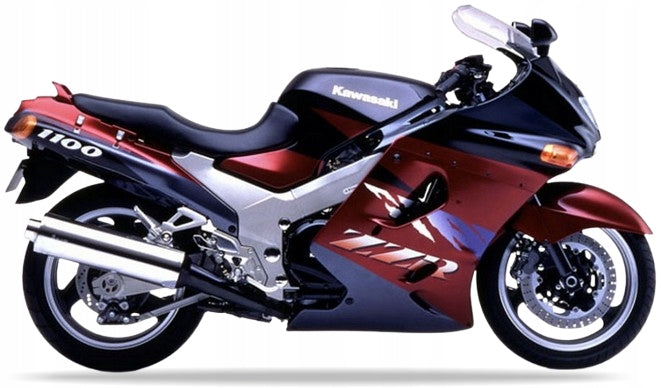 Autocollants JUULA pour moto Kawasaki ZZR 1100 1994, rouge ébène 