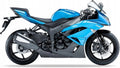 NAKLEJKI NA MOTOCYKL JUULA DO KAWASAKI ZX 6R 2009-2010 NIEBIESKI 25V