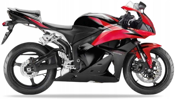Naklejki na motocykl Honda Cbr 600 Rr 2010 Grafitowo-Czarno-Czerwony Nhb01 - Juula