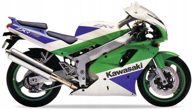 NAKLEJKI JUULA DO KAWASAKI ZXR 750 1990-1992 ZIELONO-BIAŁO-NIEBIESKI