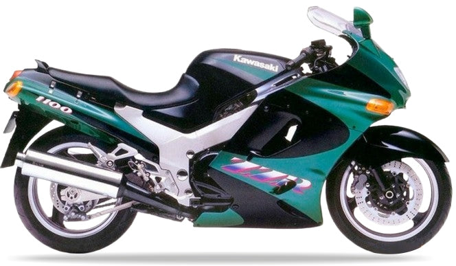 NAKLEJKI NA MOTOCYKL JUULA DO KAWASAKI ZZR 1100 1993 HEBANOWY ZIELONY