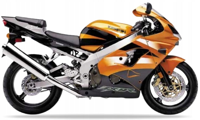 NAKLEJKI NA MOTOCYKL JUULA DO KAWASAKI ZX 9R 2002 CZARNY ZŁOTY