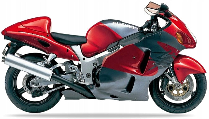 NAKLEJKI NA MOTOCYKL JUULA DO SUZUKI GSX 1300 R HAYABUSA 2000 C4N CZERWONY YC6 SZARY