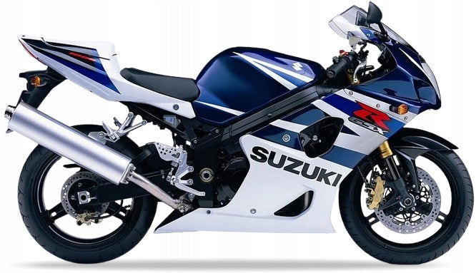 NAKLEJKI NA MOTOCYKL JUULA DO SUZUKI GSX-R 1000 2004 NIEBIESKI YBA BIAŁY YBD