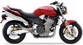 Naklejki na motocykl Honda Cb 919 F Hornet Us 2002-2007 Candy Glory Czerwony - Juula