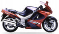 NAKLEJKI NA MOTOCYKL JUULA DO KAWASAKI ZZR 1100 1993 FIOLETOWY POMARAŃCZOWY