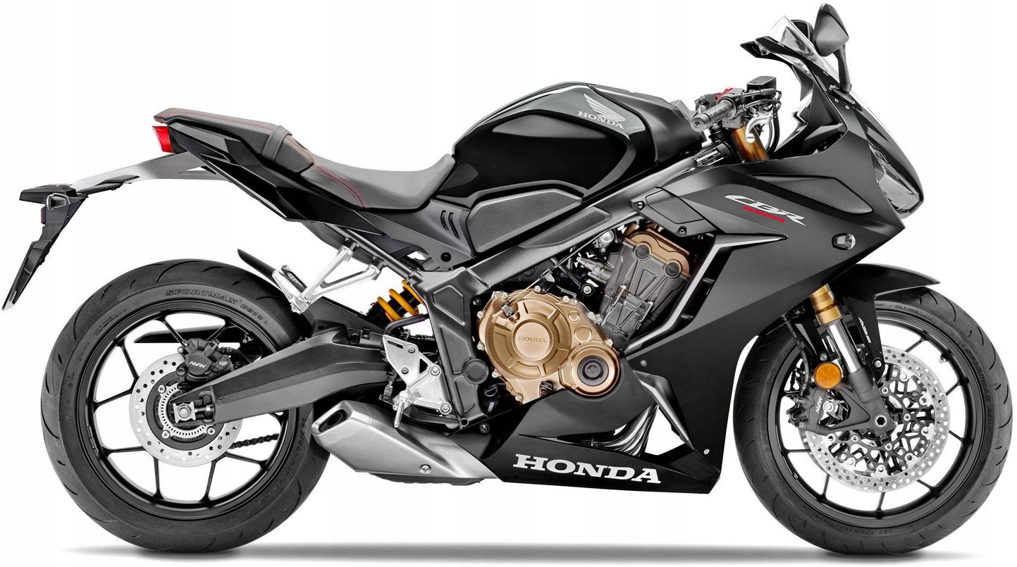 Naklejki na motocykl Honda Cbr 650 R 2021 Czarny Matt Nh436 Srebrny - Juula