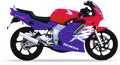 Naklejki na motocykl Honda Nsr 125 1999-2000 Czerwony Niebieski - Juula