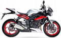 NAKLEJKI NA MOTOCYKL JUULA DO TRIUMPH STREET TRIPLE 675 RX 2015 MAT SREBRNY CZERWONY