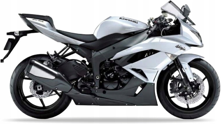 NAKLEJKI NA MOTOCYKL JUULA DO KAWASAKI ZX 6R 2009-2010 BIAŁY 25Y