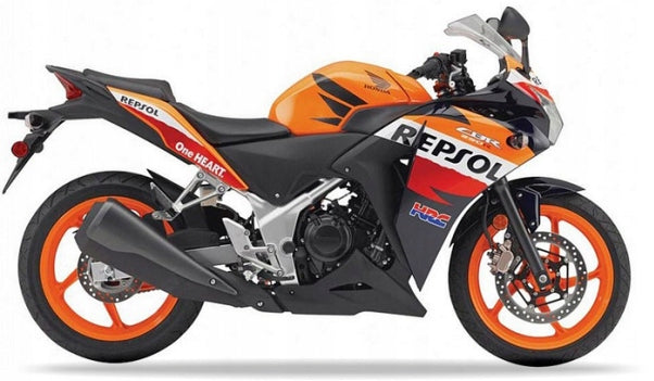 Naklejki na motocykl Honda Cbr 125 R 2012-2013 Pomarańczowy Yr271 Repsol - Juula