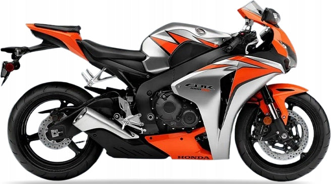 Naklejki na motocykl Honda Cbr 1000 Rr 2010 Usa Pomarańczowy Srebrny Nha30 - Juula