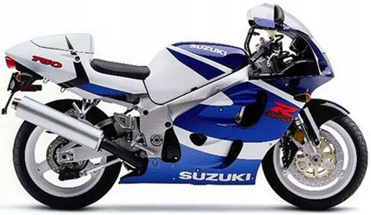 NAKLEJKI NA MOTOCYKL JUULA DO SUZUKI GSXR 750 1999 NIEBIESKI 1LF BIAŁY OJW