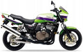 NAKLEJKI NA MOTOCYKL JUULA DO KAWASAKI ZRX 1200 R 2001 ZIELONY PURPUROWY BIAŁY