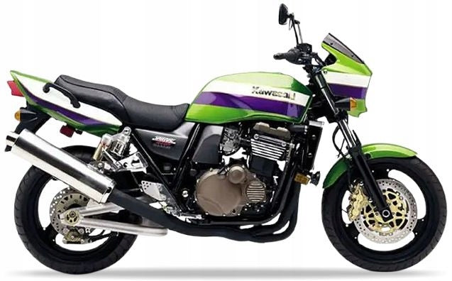 NAKLEJKI NA MOTOCYKL JUULA DO KAWASAKI ZRX 1200 R 2001 ZIELONY PURPUROWY BIAŁY