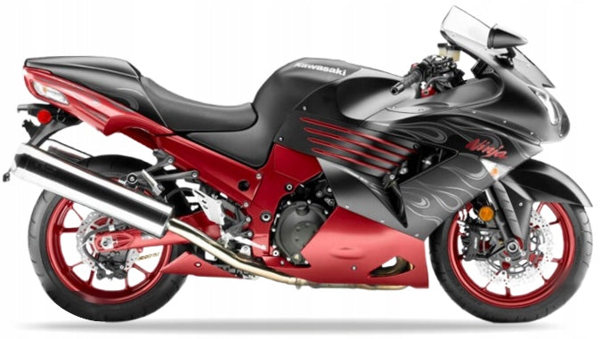 Autocollants JUUL pour Kawasaki ZZR 1400 ZX-14 Édition Spéciale 2007-2009 Noir 