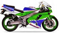 NAKLEJKI NA MOTOCYKL JUULA DO KAWASAKI ZXR 750 1993 ZIELONO-BIAŁO-NIEBIESKI