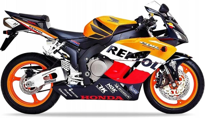 Naklejki na motocykl Honda Cbr 1000 Rr 2005 Repsol Pomarańczowy Niebieski - Juula