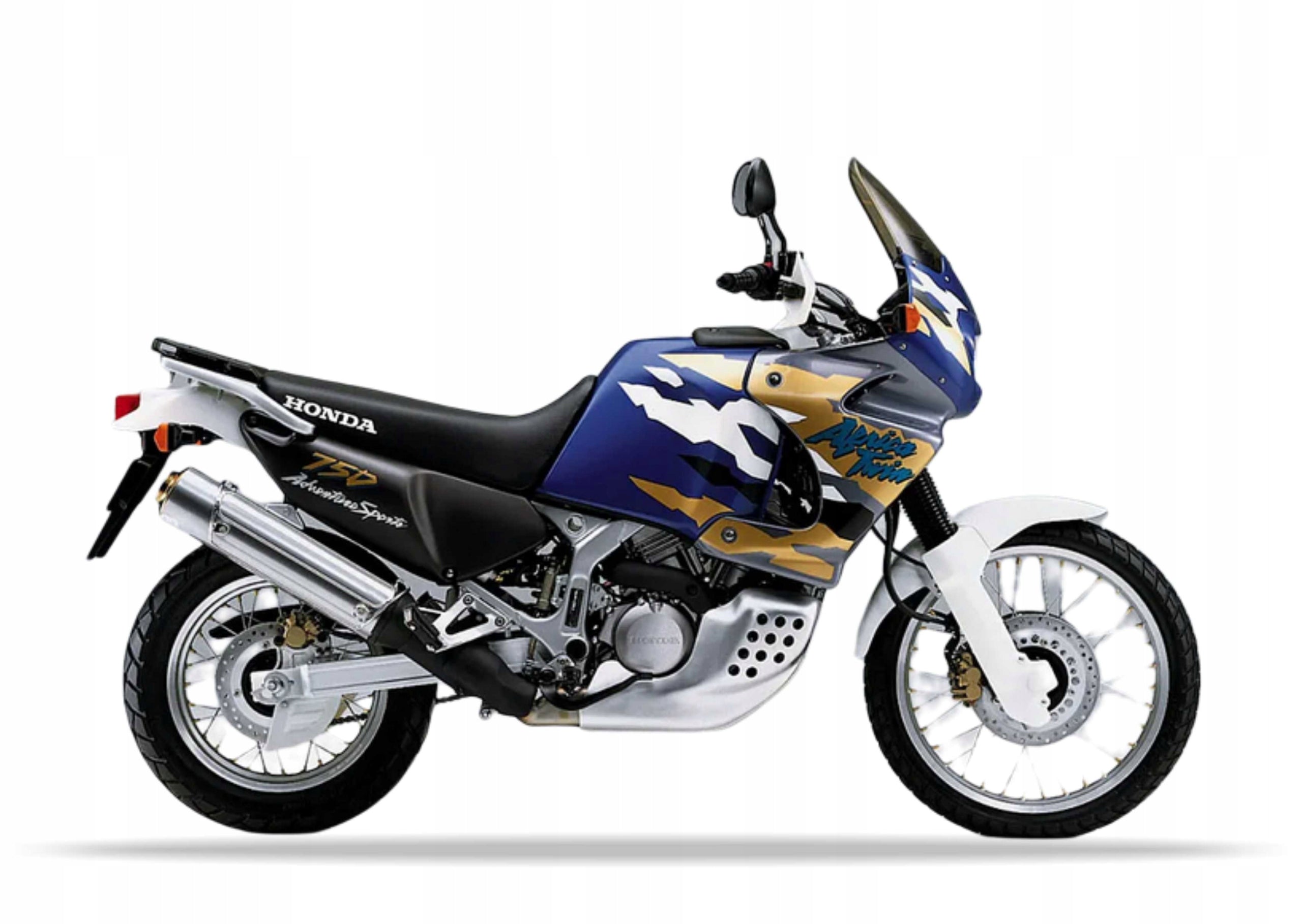 NAKLEJKI JUULA DO HONDA XRV 750 AFRICA TWIN 1996-1999 NIEBIESKI PB273 ZŁOTY