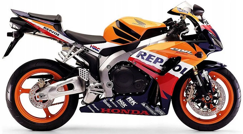 Naklejki na motocykl Honda Cbr 1000 Rr 2007 Repsol Fireblade Pomarańczowy Nieb - Juula